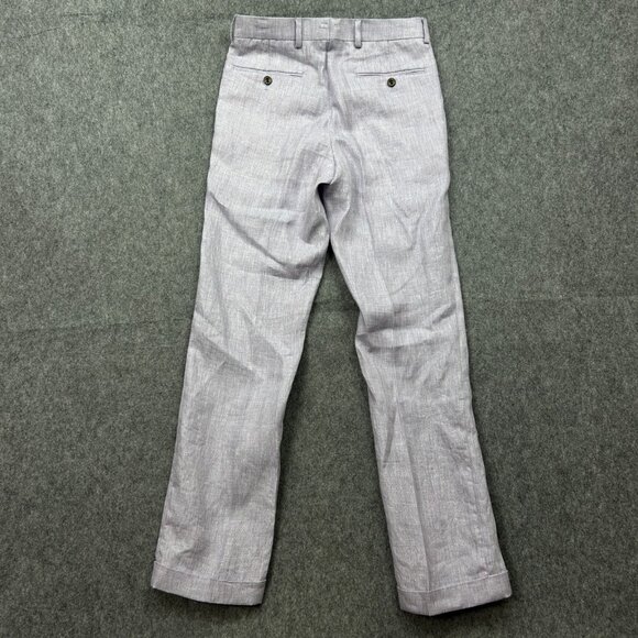 Murano Baird McNutt Alex Linen Blend Slim Fit Pants Men's Size 28 X 32 Lavender - Picture 3 of 12